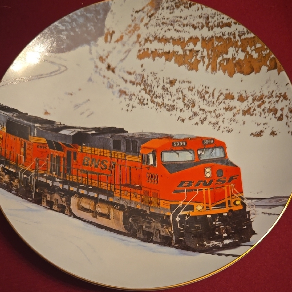 NSF Train Decorative Plate - Orange and Black
